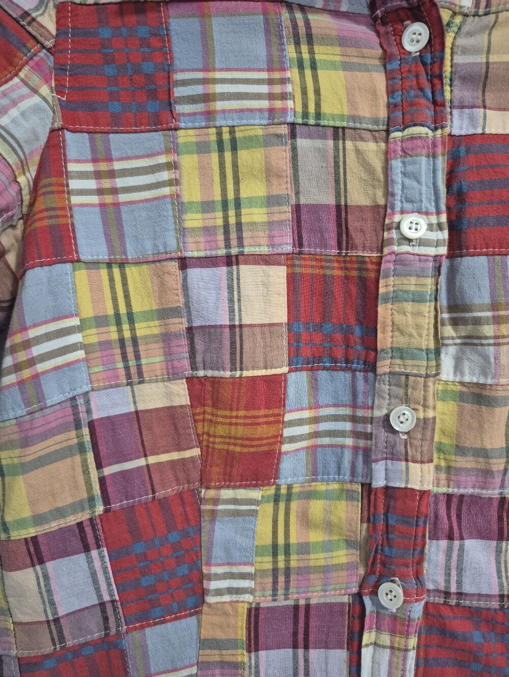 J Crew Vintage Summer 2008 Madra Plaid Patchwork Size 2 - Picture 3 of 7